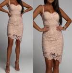 Juoda Bodycon Nėriniuota Suknelė