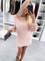 Must Pikkade Varrukatega Langev Kleit