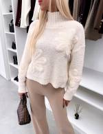 Бежевый Мягкий уютный свитер