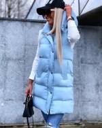 Beež Lühem Kapuutsiga Vest