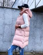 Beež Lühem Kapuutsiga Vest