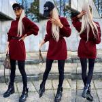 Roosa Vööga Kudumkleit