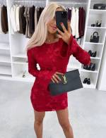 Pruun Mustriga Bodycon Kleit
