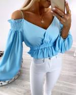 Balta Trumpas Viršus Su Dirželiais