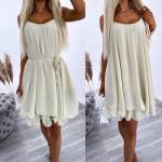 Helesinine Õlapaeltega Sifoonkleit