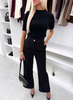 Коричневый Прямые классические брюки