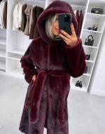 Светло-бежевый Роскошное зимнее пальто с капюшоном