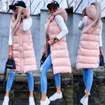 Helesinine Pikem Kapuutsiga Vest