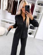 Melns Divdaļīgs Maigs Komplekts Ar Fliteriem