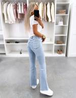 Sinine Alt Laiema Lõikega Stretch Teksad