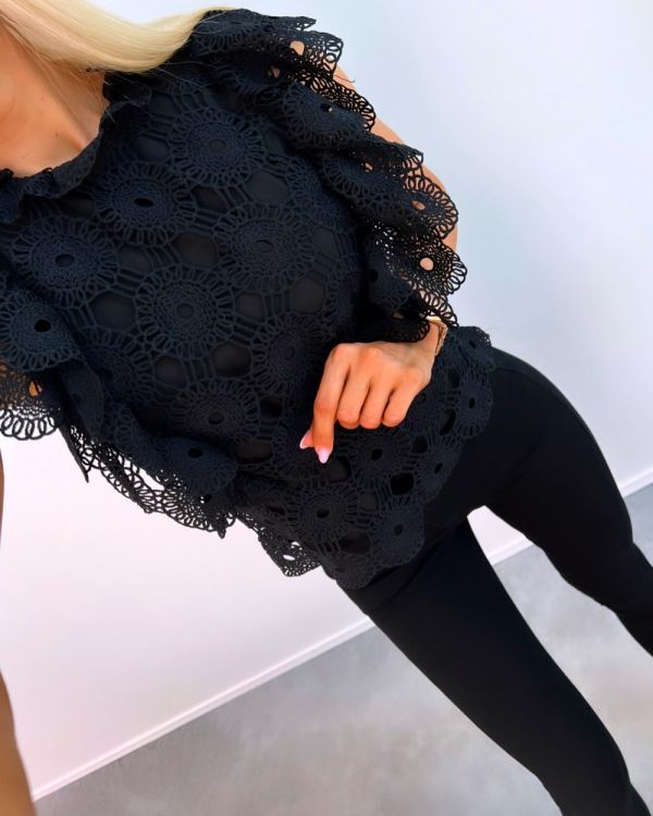 Black Lace Blouse