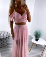 Violetinė Dviejų Dalių Komplektas Iš šifono