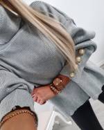 Hall Kõrge Kaelusega Lohvakas Kampsun