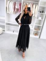 Valge Vööga Pitsist Kleit