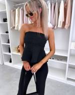 Valge Peplum Pluus
