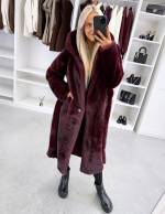 Светло-бежевый Роскошное зимнее пальто с капюшоном