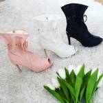 Белое Удобные туфли со шнурками