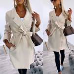 Sinine Keskelt Seotav K/S Mantel