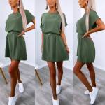 Dzeltens Ikdienas Kleita Ar Jostu