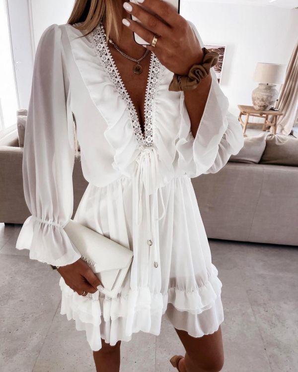 White Chiffon Dress