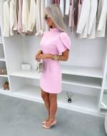 Geltona Suknelė Su Raukinių Detalėmis