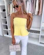 Valge Peplum Pluus