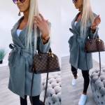 Sinine Keskelt Seotav K/S Mantel