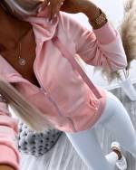 Fuksia Sametine Dressipluus