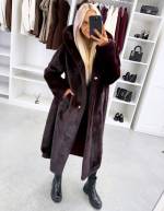 Светло-бежевый Роскошное зимнее пальто с капюшоном