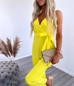 Gaiši Rozā Garš Kombinezons Ar Kabatām 