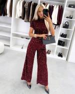 Brūns Mīkstas Bikses Ar Fliteriem