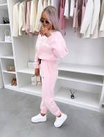 Turkus Dwuczęściowy Komplet Sukienkowy