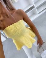 Valge Peplum Pluus