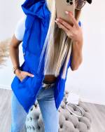 Šviesiai Rausvos Spalvos Trumpesnė Liemenė Iš Vandeniui Atsparios Medžiagos