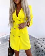 Tumši Zaļa Žaketes Stila Kleita