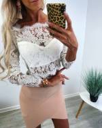 Violetinė Nėriniuota Trumpa Palaidinė