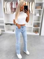 Sinine Alt Laiema Lõikega Stretch Teksad