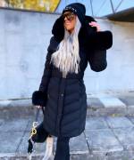 Beež Vööga Soe Talvemantel