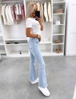 Sinine Alt Laiema Lõikega Stretch Teksad