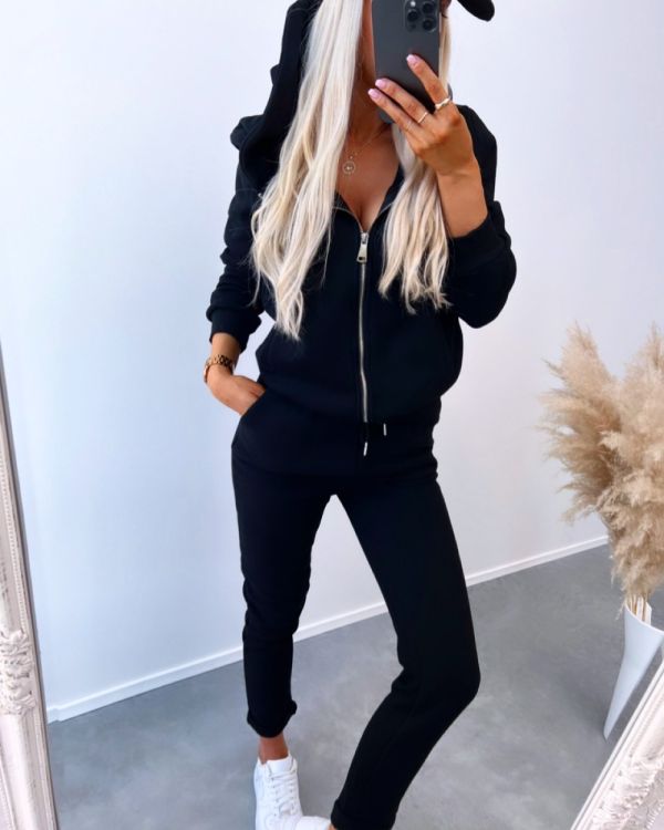 Black Tracksuit Set