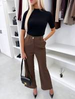 Черный Прямые классические брюки