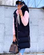 Beež Lühem Kapuutsiga Vest