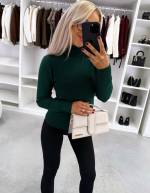 Beež Kõrge Kaelusega Pehme Kampsun