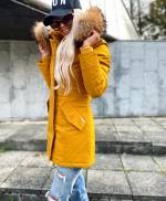 Темно-серый Водонепроницаемая зимняя куртка с натуральным мехом