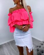 Kollane Sifoonist Crop-top