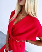 Черный Длинный комбинезон с резинкой посередине