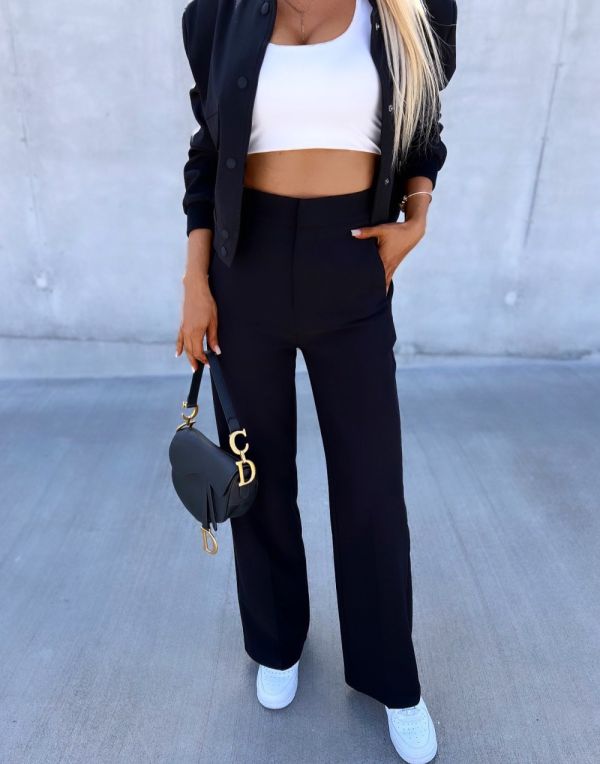 Black Straight Cut Pants