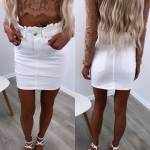 Juoda Tamprus Džinsinis Sijonas