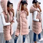 Helesinine Pikem Kapuutsiga Vest