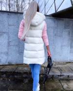 Beež Lühem Kapuutsiga Vest